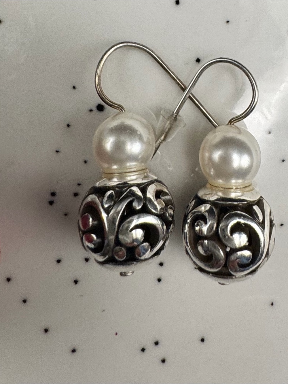 Brighton Contempo Faux Pearl French Wire Earrings